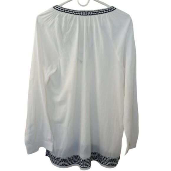 J.Crew Tunic Lightweight 100% Cotton Sheer Blouse - Picture 2 of 6